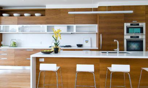 Modern Chic: White and Teak