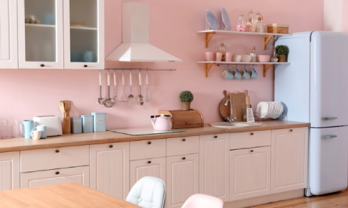 Soft Tranquility: Pastel Pink and Birch